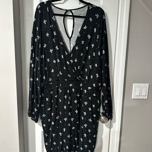 Torrid Black Bow Jumpsuit